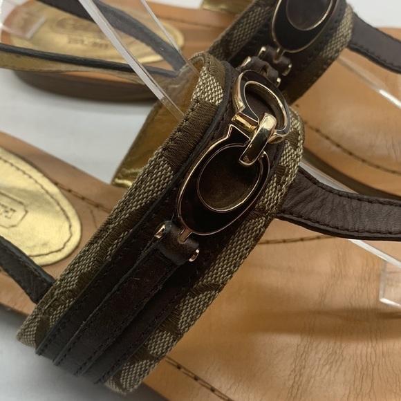 Coach Sammy Brown Logo Thong Sandal Sz 8M. FFT0535B - Picture 4 of 10